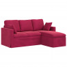 Sofa Czerwone wino 198 x 134 x 80 cm Aksamit