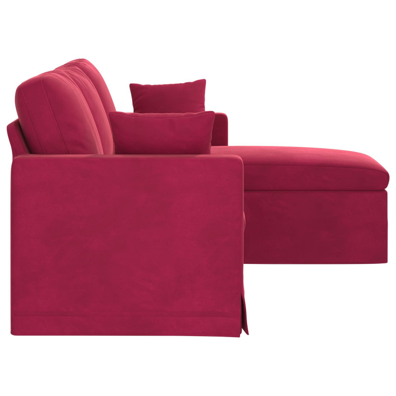 Sofa Czerwone wino 198 x 134 x 80 cm Aksamit