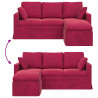 Sofa Czerwone wino 198 x 134 x 80 cm Aksamit