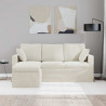 Sofa Kremowy 198 x 134 x 80 cm Aksamit