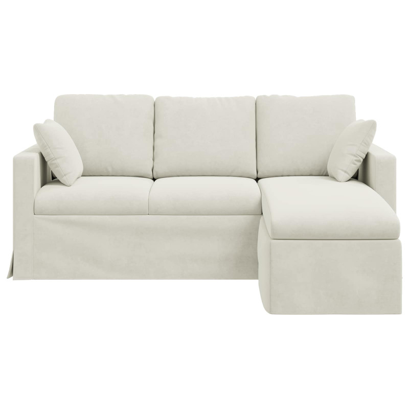 Sofa Kremowy 198 x 134 x 80 cm Aksamit