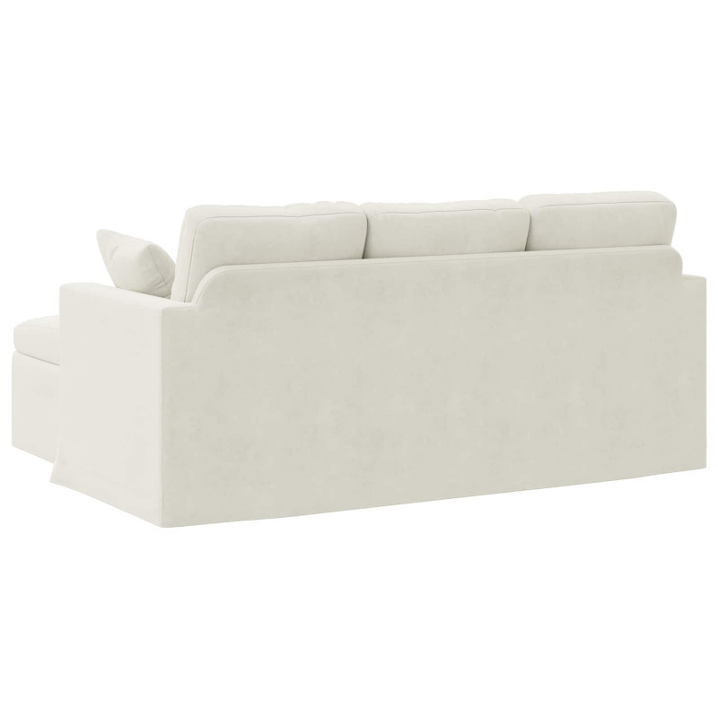 Sofa Kremowy 198 x 134 x 80 cm Aksamit