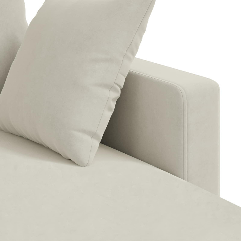Sofa Kremowy 198 x 134 x 80 cm Aksamit