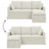 Sofa Kremowy 198 x 134 x 80 cm Aksamit