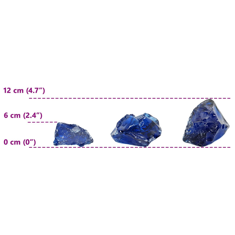 Kamienie Ogrodowe Niebieski 12 cm Szkło
