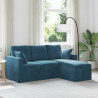 Sofa Niebieski 198 x 134 x 80 cm Aksamit
