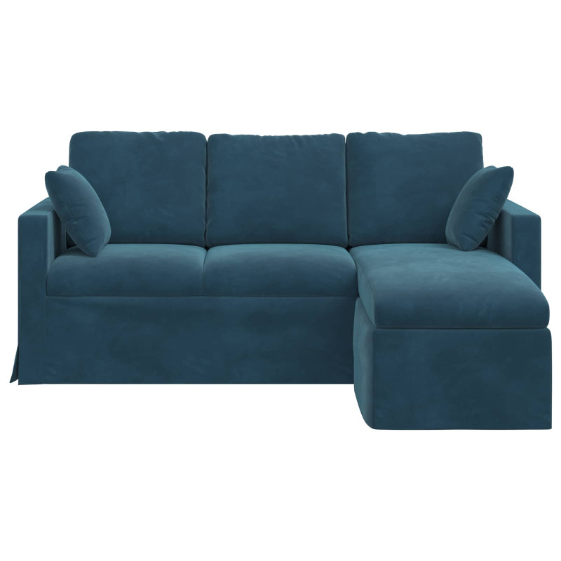 Sofa Niebieski 198 x 134 x 80 cm Aksamit