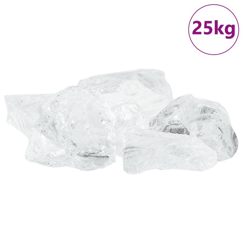 Kamienie Ogrodowe Biały 12 cm Szkło