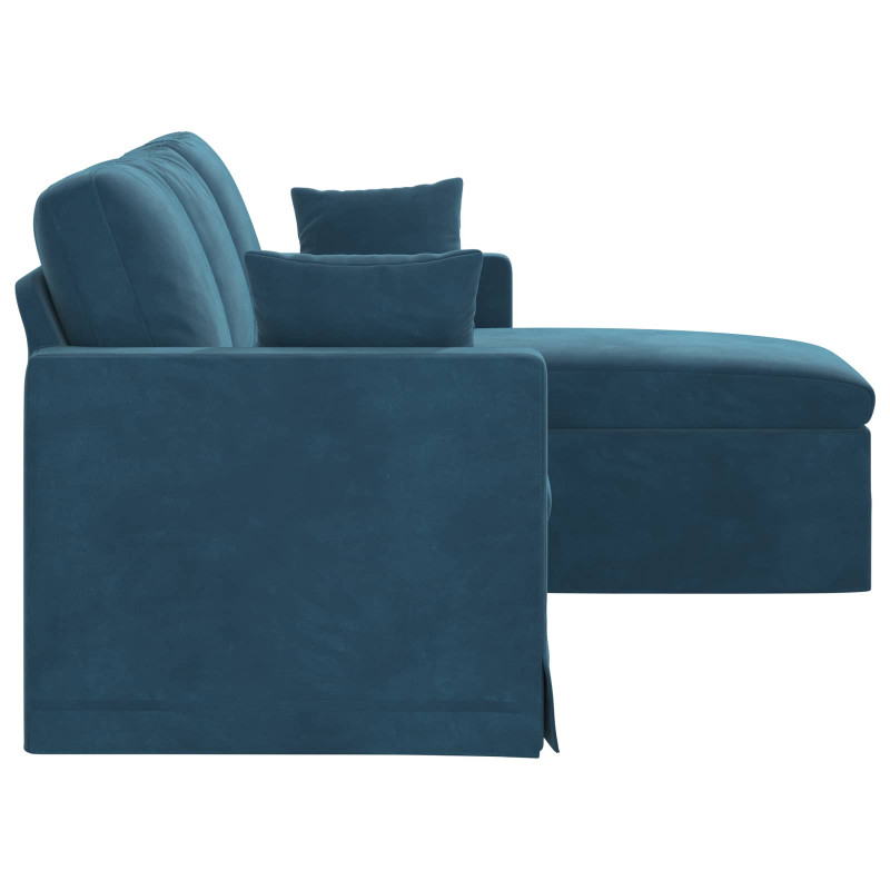 Sofa Niebieski 198 x 134 x 80 cm Aksamit