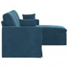 Sofa Niebieski 198 x 134 x 80 cm Aksamit