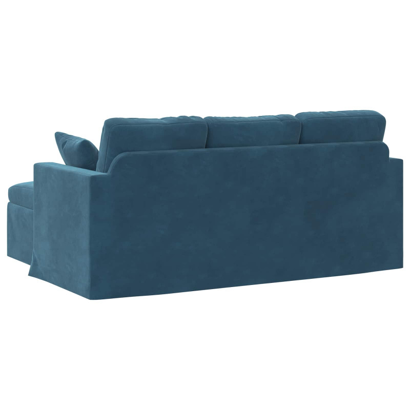 Sofa Niebieski 198 x 134 x 80 cm Aksamit