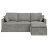 Sofa Jasnoszary 198 x 134 x 80 cm Aksamit