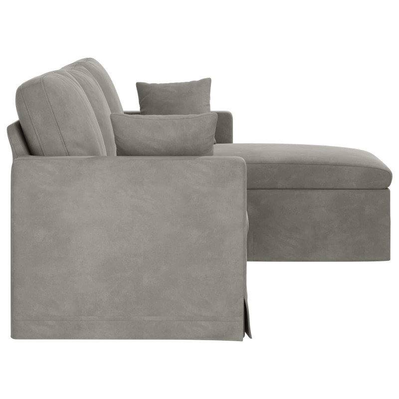 Sofa Jasnoszary 198 x 134 x 80 cm Aksamit