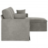Sofa Jasnoszary 198 x 134 x 80 cm Aksamit