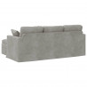 Sofa Jasnoszary 198 x 134 x 80 cm Aksamit