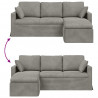 Sofa Jasnoszary 198 x 134 x 80 cm Aksamit