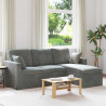 Sofa Ciemnoszary 198 x 134 x 80 cm Aksamit