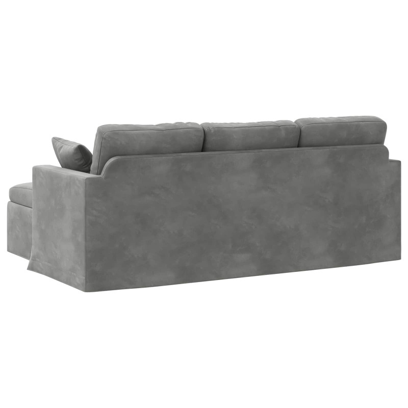 Sofa Ciemnoszary 198 x 134 x 80 cm Aksamit