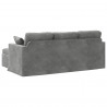 Sofa Ciemnoszary 198 x 134 x 80 cm Aksamit
