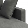 Sofa Ciemnoszary 198 x 134 x 80 cm Aksamit