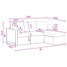 Sofa Ciemnoszary 198 x 134 x 80 cm Aksamit