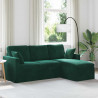 Sofa Ciemna zieleń 198 x 134 x 80 cm Aksamit