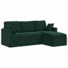 Sofa Ciemna zieleń 198 x 134 x 80 cm Aksamit