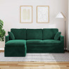 Sofa Ciemna zieleń 198 x 134 x 80 cm Aksamit