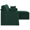 Sofa Ciemna zieleń 198 x 134 x 80 cm Aksamit