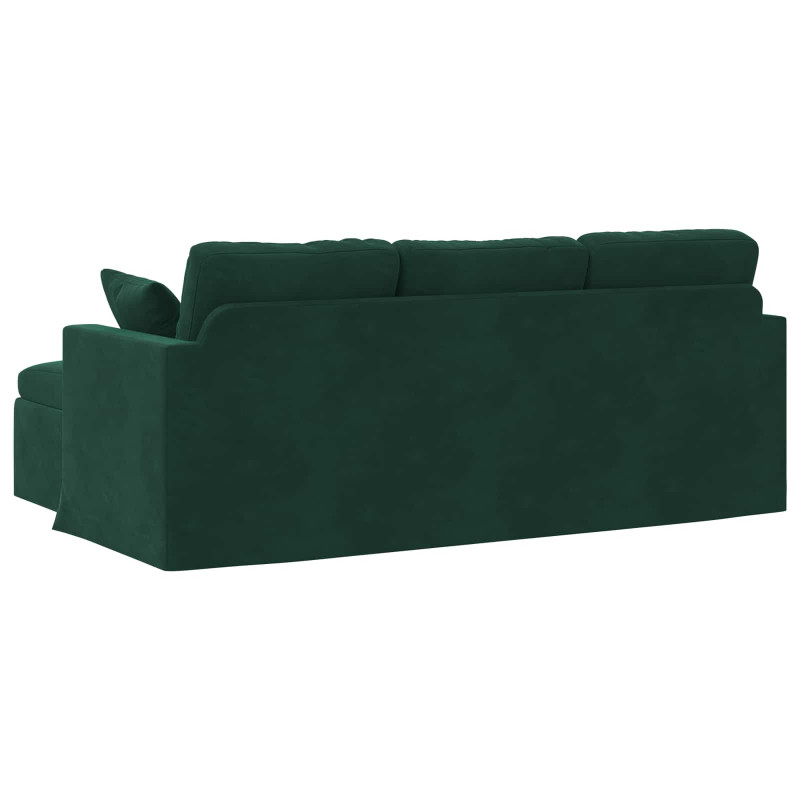 Sofa Ciemna zieleń 198 x 134 x 80 cm Aksamit