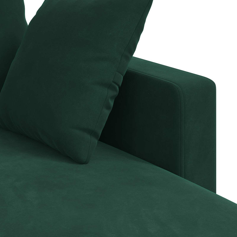 Sofa Ciemna zieleń 198 x 134 x 80 cm Aksamit