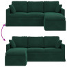 Sofa Ciemna zieleń 198 x 134 x 80 cm Aksamit