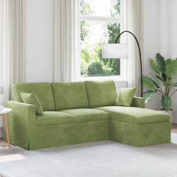 Sofa Jasnozielony 198 x 134 x 80 cm Aksamit