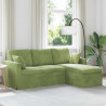 Sofa Jasnozielony 198 x 134 x 80 cm Aksamit