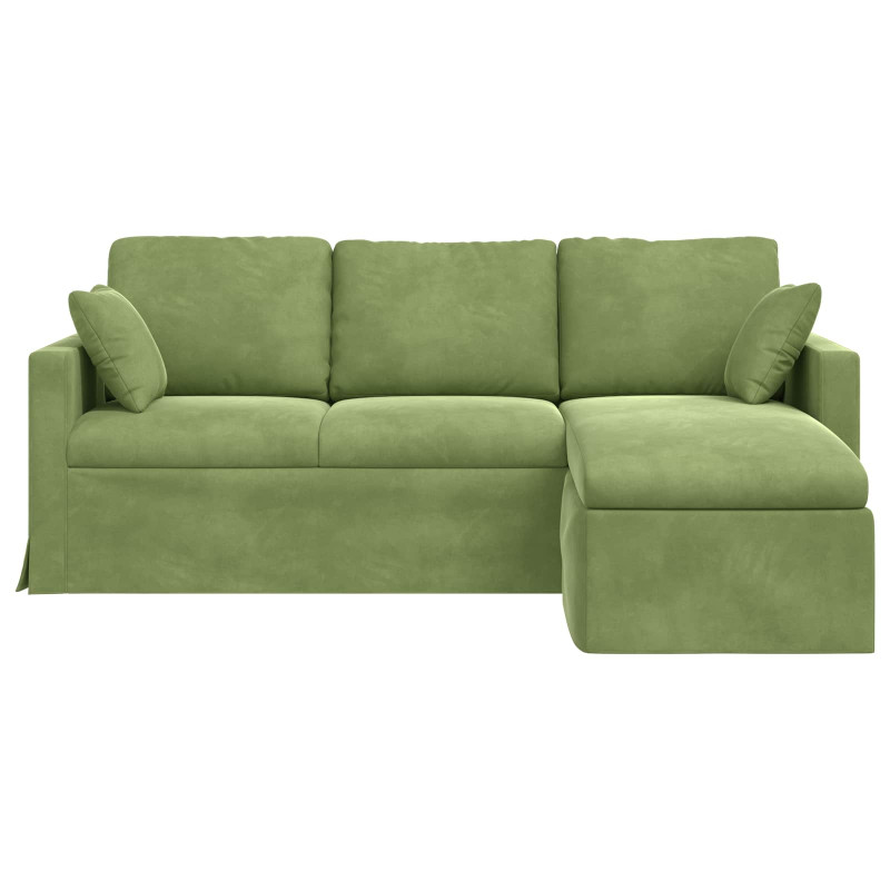 Sofa Jasnozielony 198 x 134 x 80 cm Aksamit