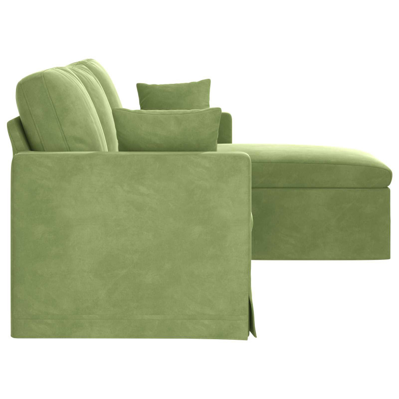 Sofa Jasnozielony 198 x 134 x 80 cm Aksamit
