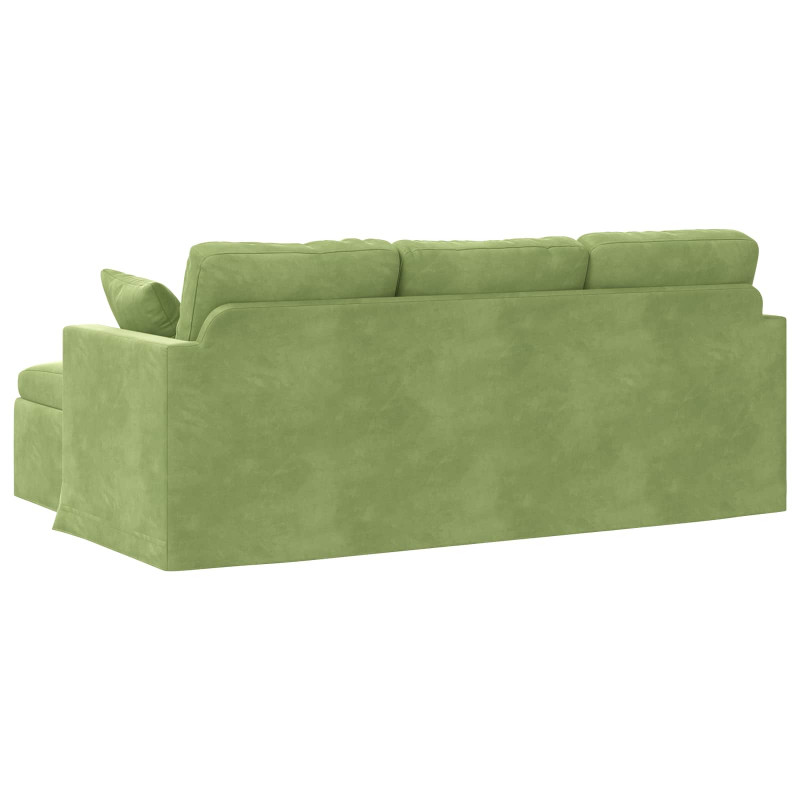 Sofa Jasnozielony 198 x 134 x 80 cm Aksamit