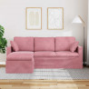 Sofa Różowy 198 x 134 x 80 cm Aksamit