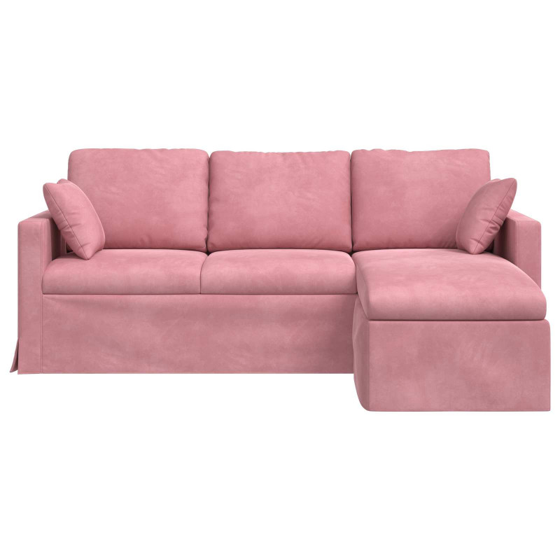 Sofa Różowy 198 x 134 x 80 cm Aksamit