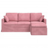 Sofa Różowy 198 x 134 x 80 cm Aksamit