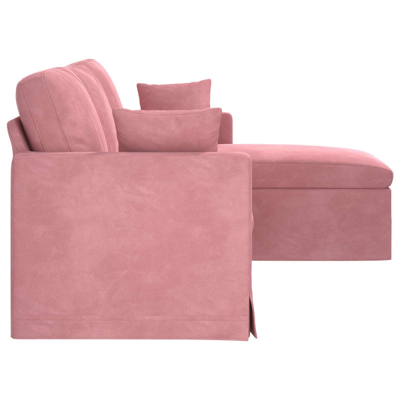 Sofa Różowy 198 x 134 x 80 cm Aksamit