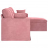 Sofa Różowy 198 x 134 x 80 cm Aksamit