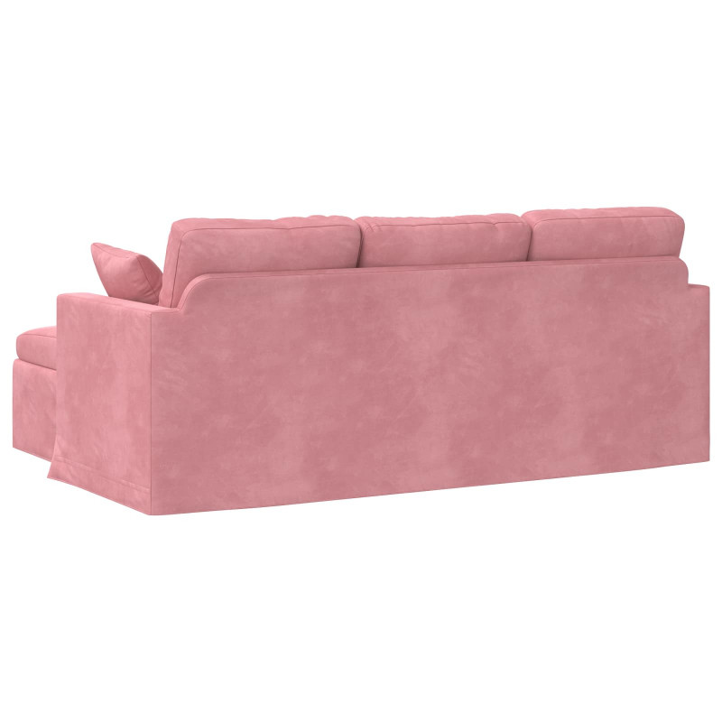 Sofa Różowy 198 x 134 x 80 cm Aksamit