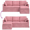 Sofa Różowy 198 x 134 x 80 cm Aksamit
