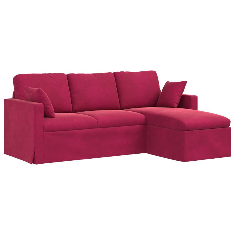 Sofa Czerwone wino 198 x 134 x 80 cm Aksamit