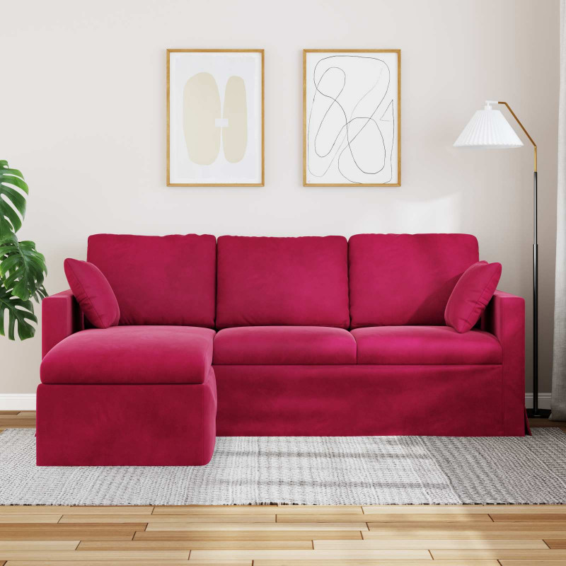 Sofa Czerwone wino 198 x 134 x 80 cm Aksamit