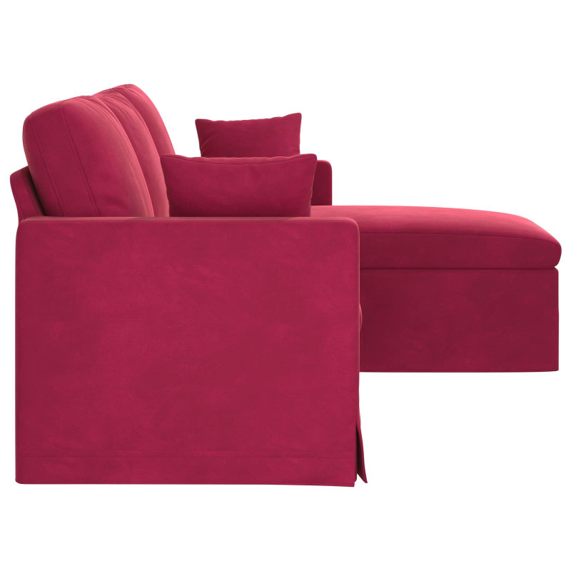 Sofa Czerwone wino 198 x 134 x 80 cm Aksamit