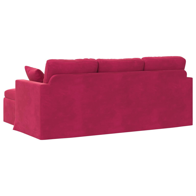 Sofa Czerwone wino 198 x 134 x 80 cm Aksamit