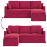Sofa Czerwone wino 198 x 134 x 80 cm Aksamit