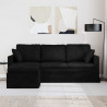 Sofa Czarny 198 x 134 x 80 cm Aksamit